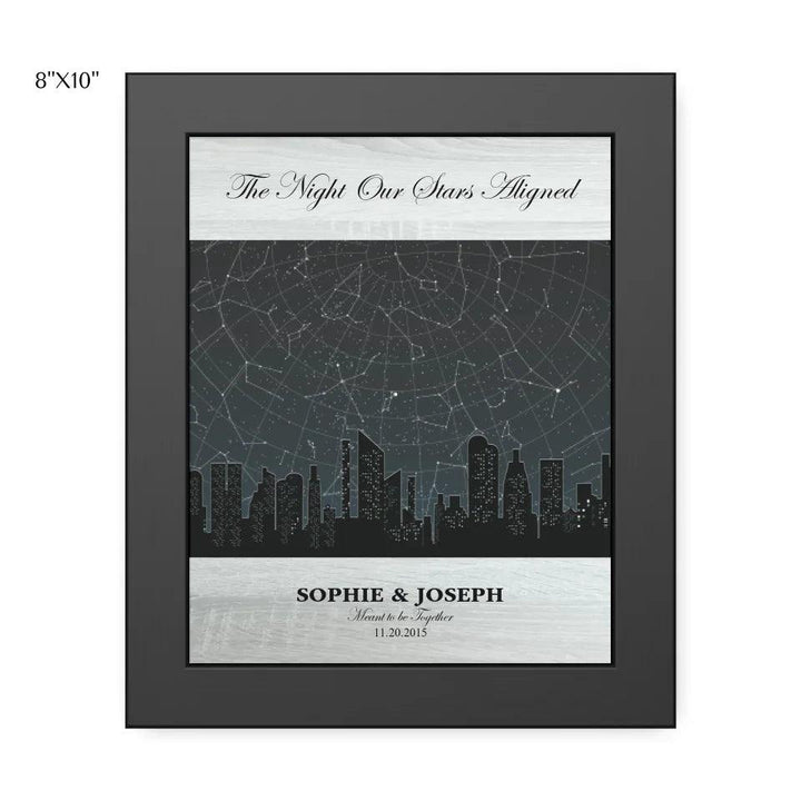 Custom Wall Art - Grey Cityscape Star Map - ARTFULANE