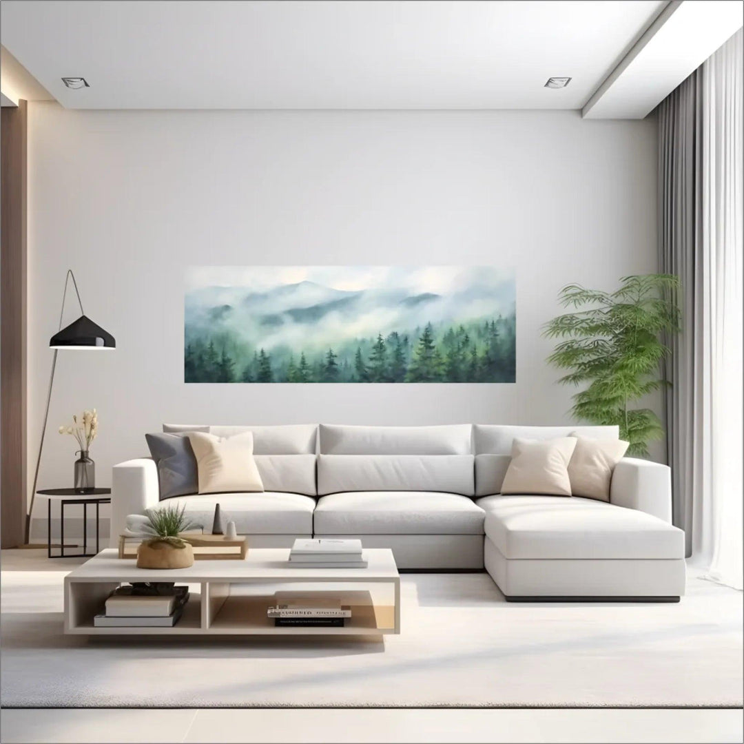 Custom Wall Art - Misty Mountains - ARTFULANE