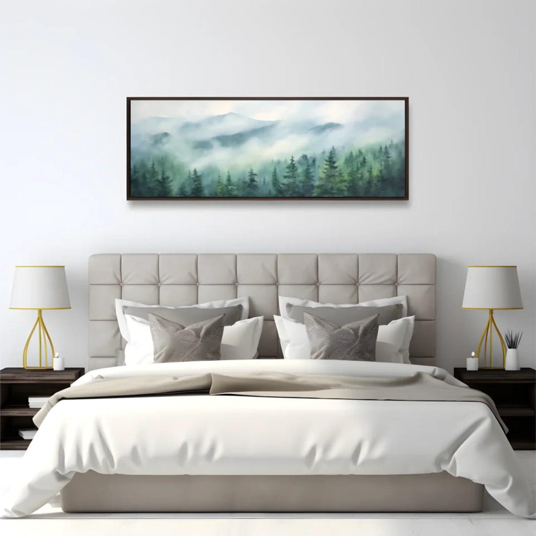 Custom Wall Art - Misty Mountains - ARTFULANE