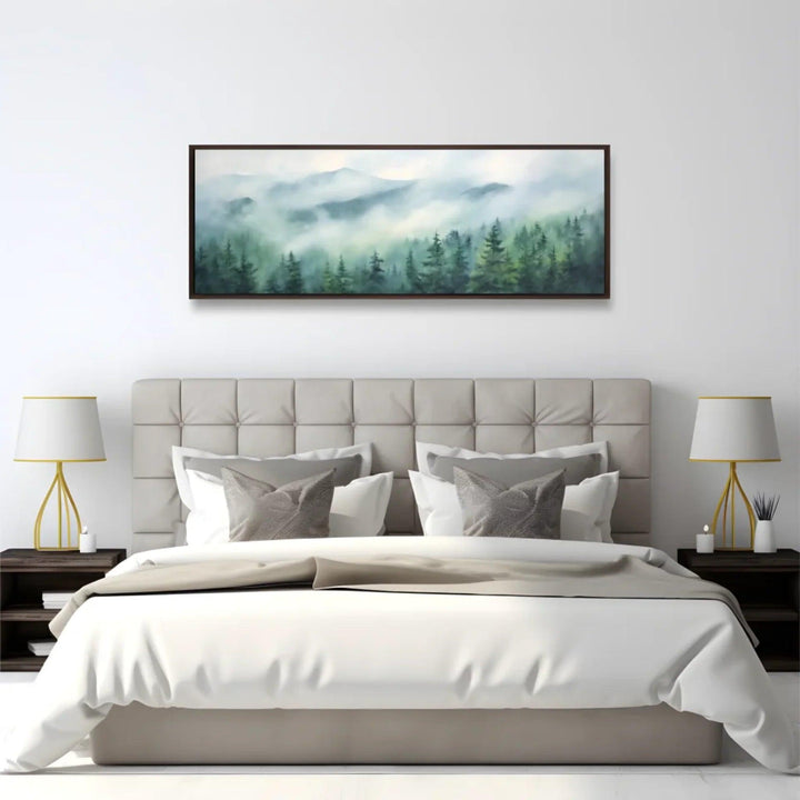 Custom Wall Art - Misty Mountains - ARTFULANE