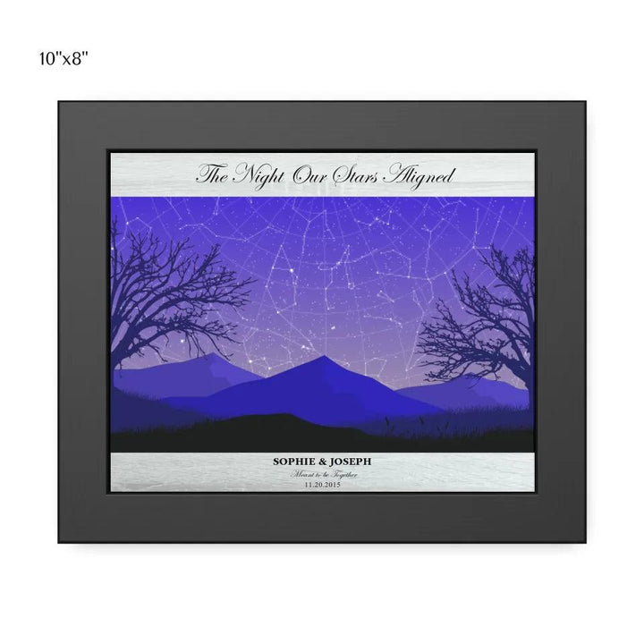 Custom Wall Art - Purple Landscape Star Map - ARTFULANE