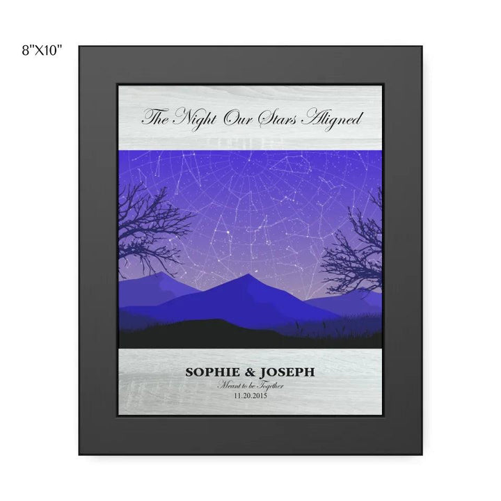 Custom Wall Art - Purple Landscape Star Map - ARTFULANE