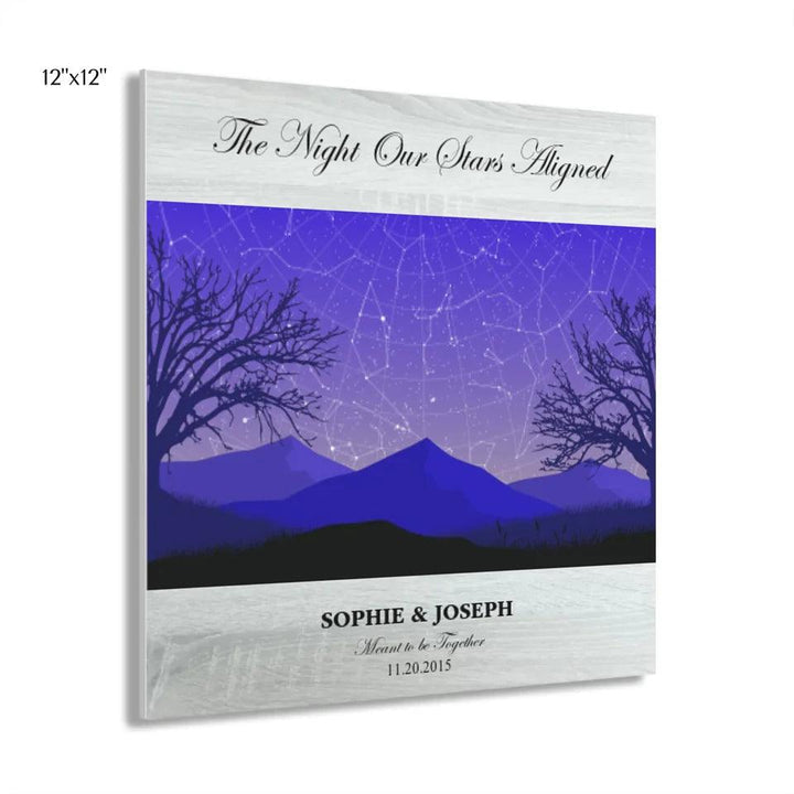 Custom Wall Art - Purple Landscape Star Map - ARTFULANE