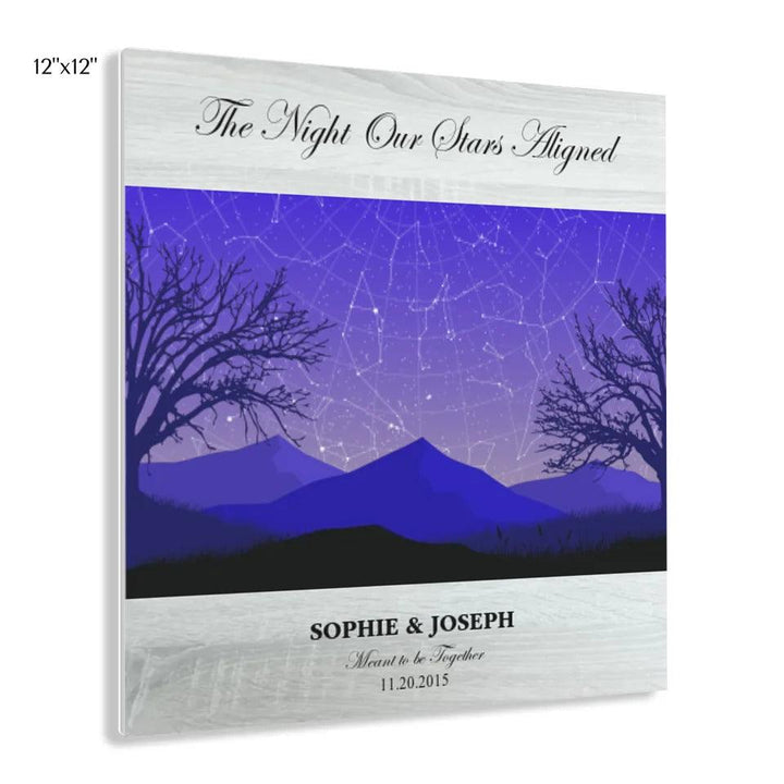 Custom Wall Art - Purple Landscape Star Map - ARTFULANE
