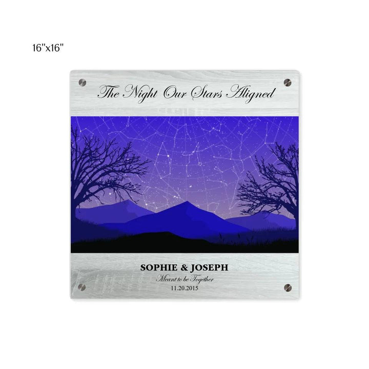 Custom Wall Art - Purple Landscape Star Map - ARTFULANE
