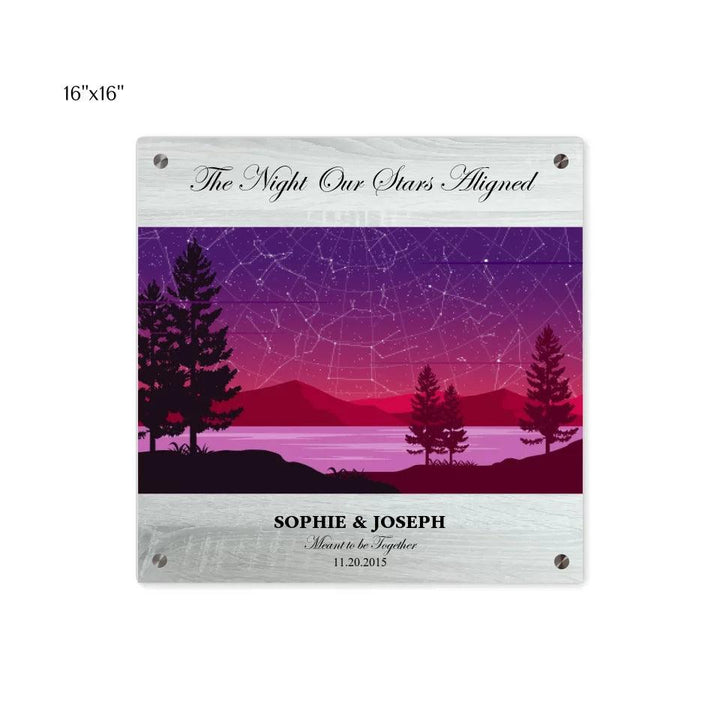 Custom Wall Art - Purple Landscape Star Map - ARTFULANE