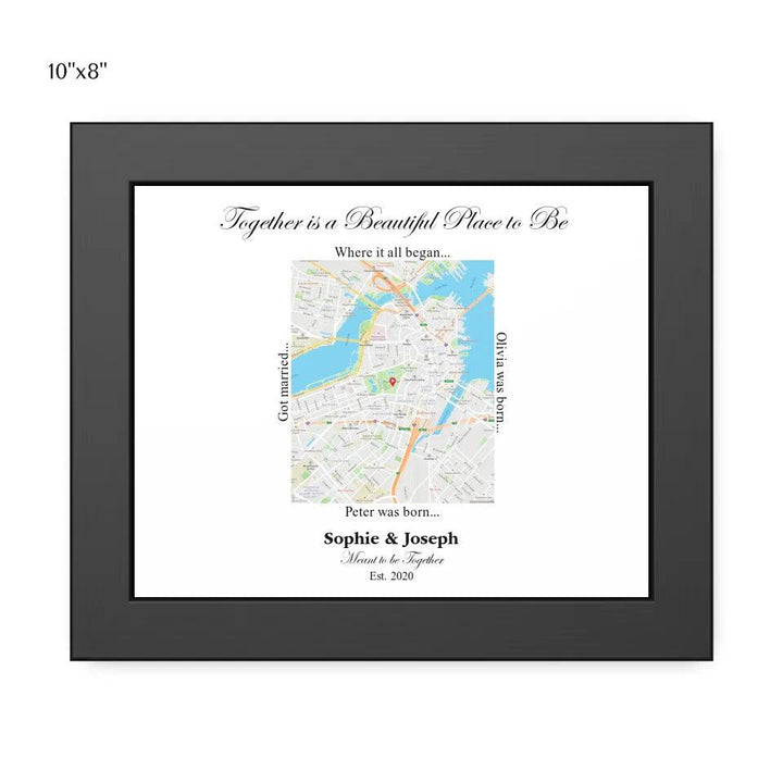 Custom Wall Art - Rectangle Location Map - ARTFULANE
