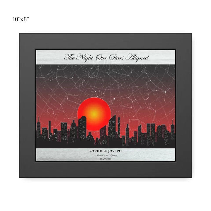 Custom Wall Art - Sunset Cityscape Star Map - ARTFULANE