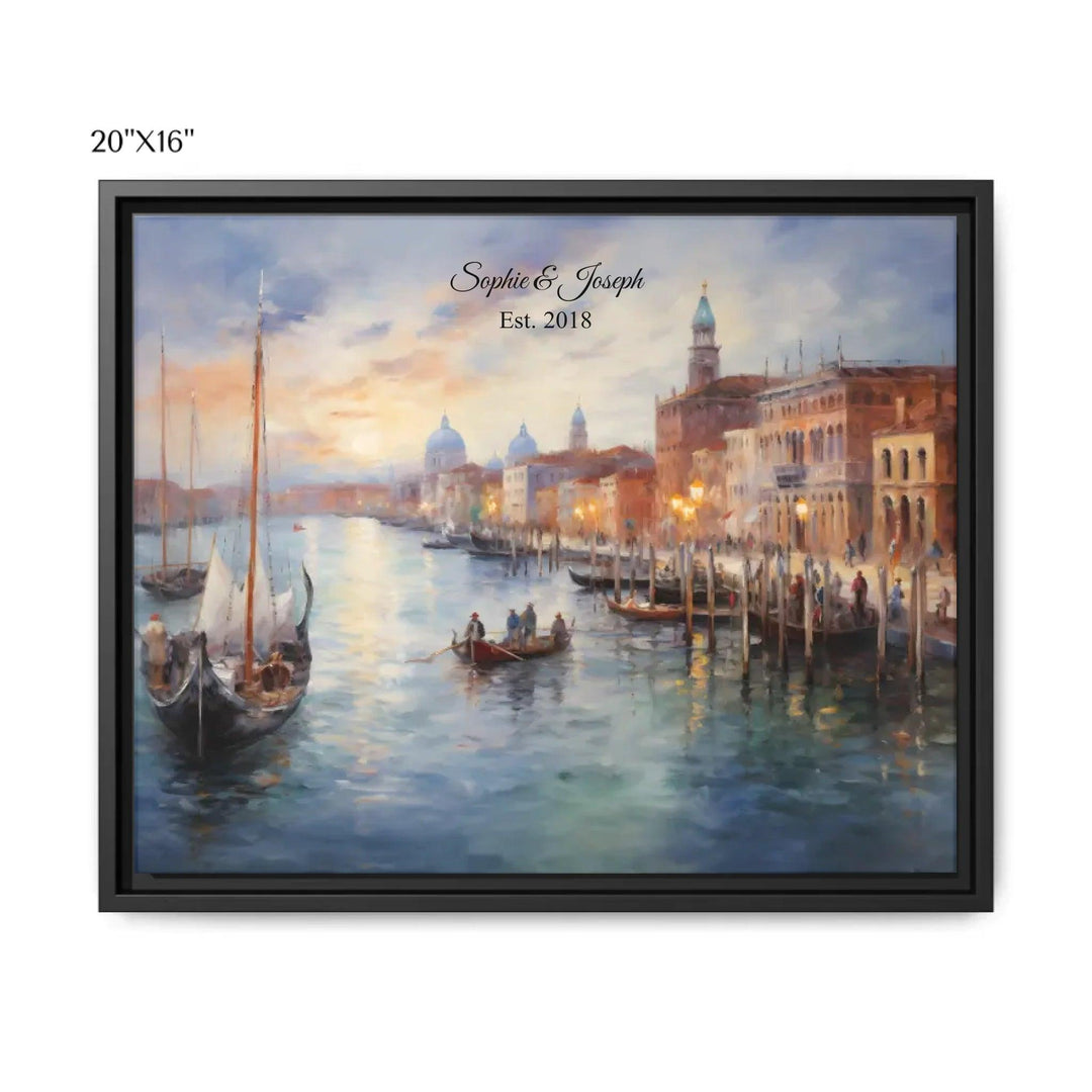 Custom Wall Art - Venice at Sunset Painting - ARTFULANE