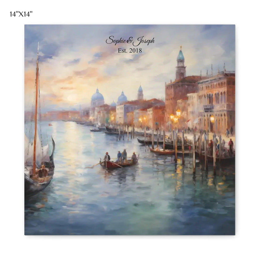 Custom Wall Art - Venice at Sunset Painting - ARTFULANE