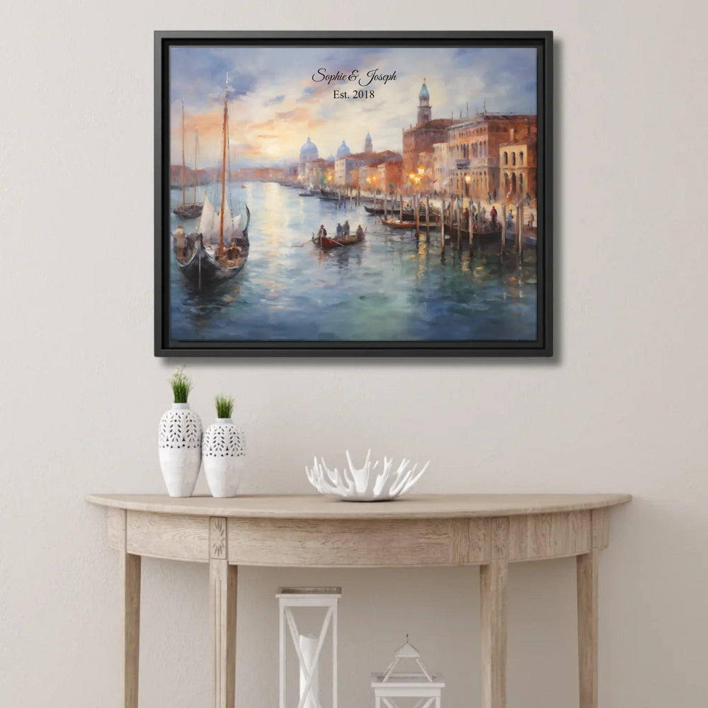 Custom Wall Art - Venice at Sunset Painting - ARTFULANE