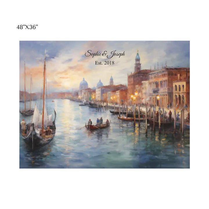 Custom Wall Art - Venice at Sunset Painting - ARTFULANE