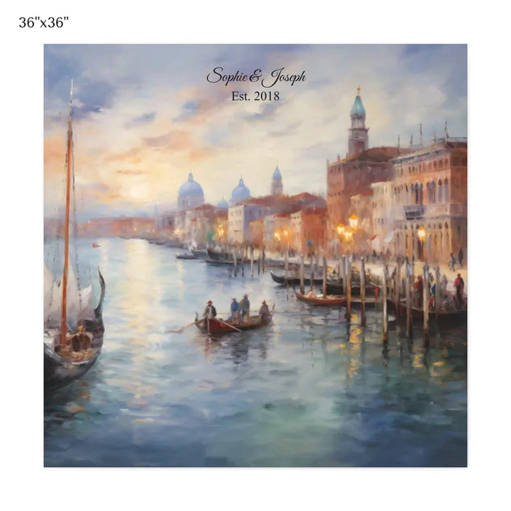 Custom Wall Art - Venice at Sunset Painting - ARTFULANE