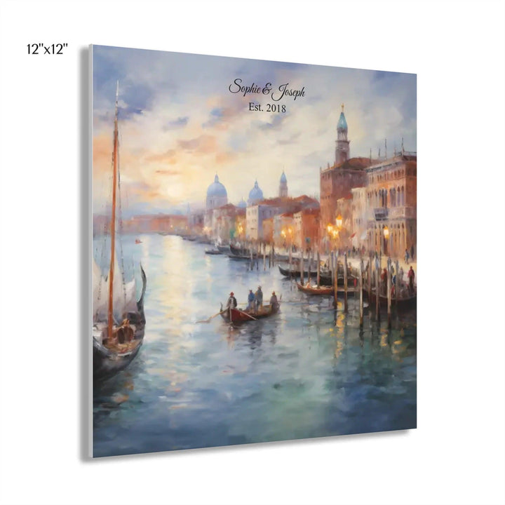 Custom Wall Art - Venice at Sunset Painting - ARTFULANE