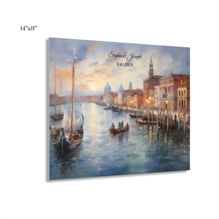 Custom Wall Art - Venice at Sunset Painting - ARTFULANE