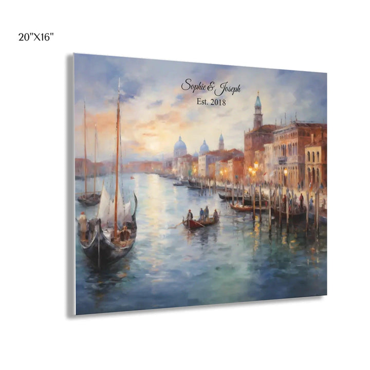 Custom Wall Art - Venice at Sunset Painting - ARTFULANE