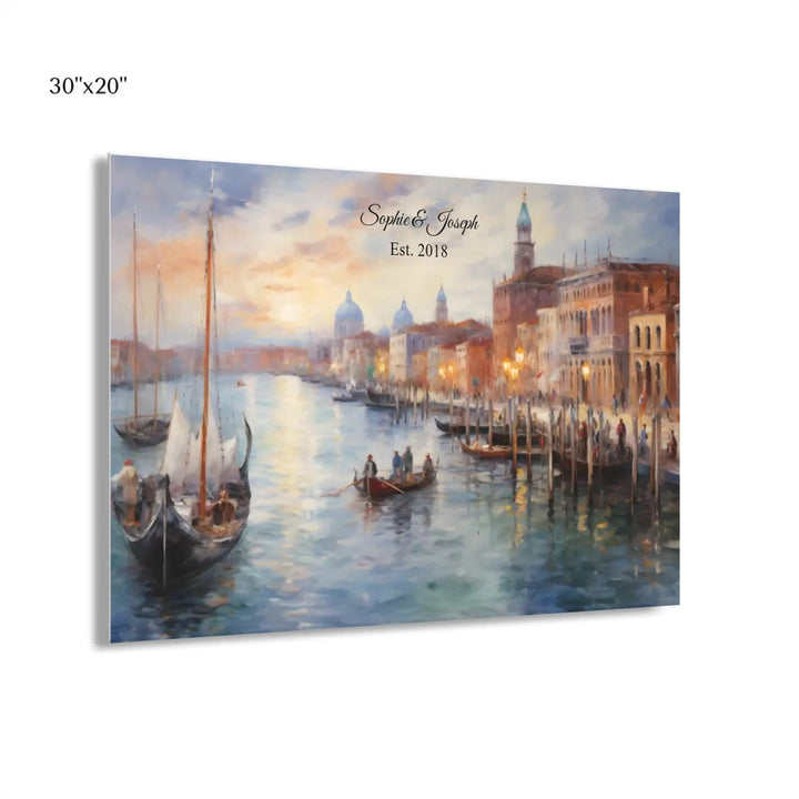 Custom Wall Art - Venice at Sunset Painting - ARTFULANE