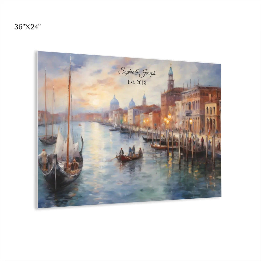 Custom Wall Art - Venice at Sunset Painting - ARTFULANE