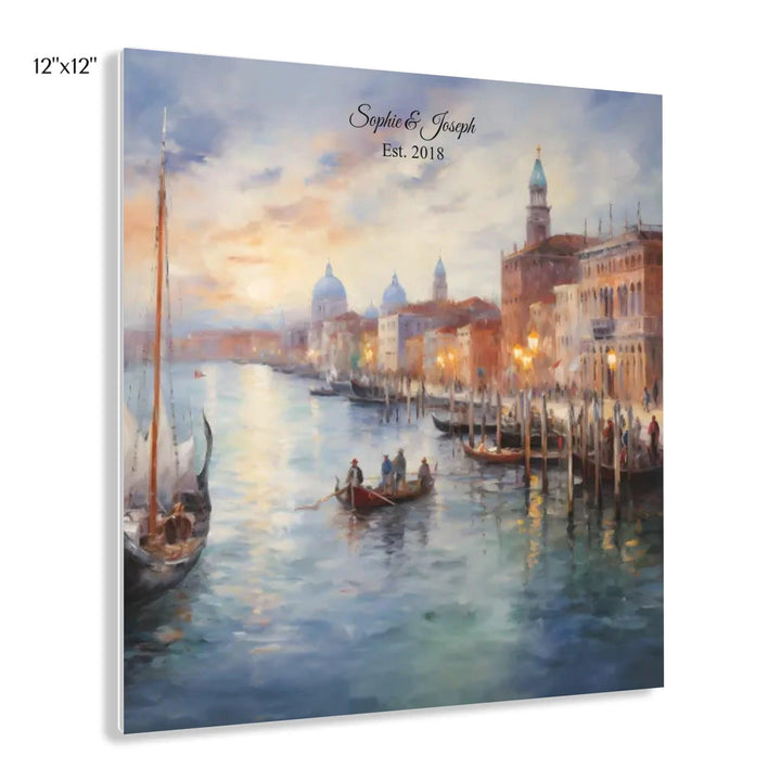 Custom Wall Art - Venice at Sunset Painting - ARTFULANE