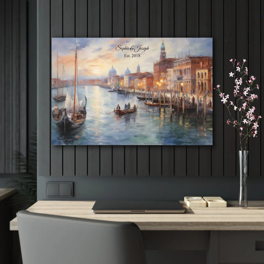 Custom Wall Art - Venice at Sunset Painting - ARTFULANE
