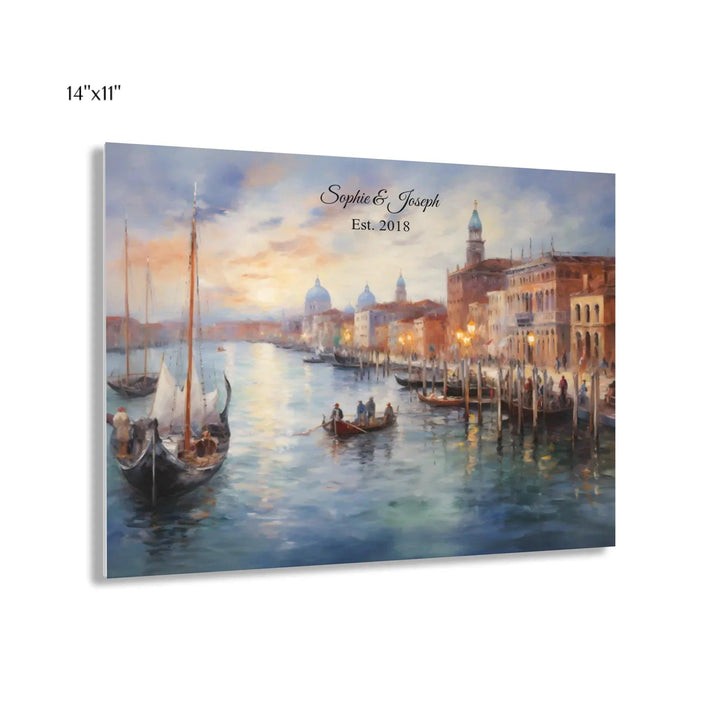 Custom Wall Art - Venice at Sunset Painting - ARTFULANE