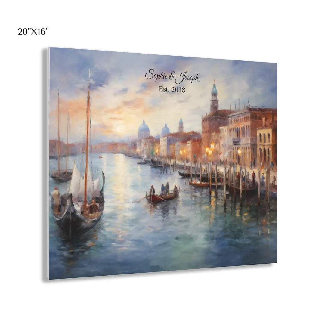 Custom Wall Art - Venice at Sunset Painting - ARTFULANE