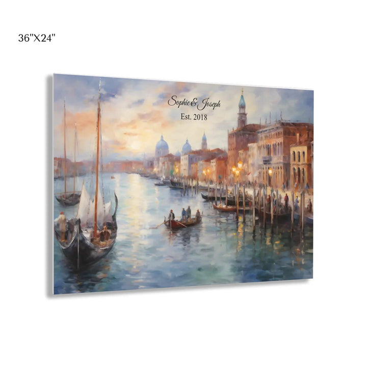 Custom Wall Art - Venice at Sunset Painting - ARTFULANE