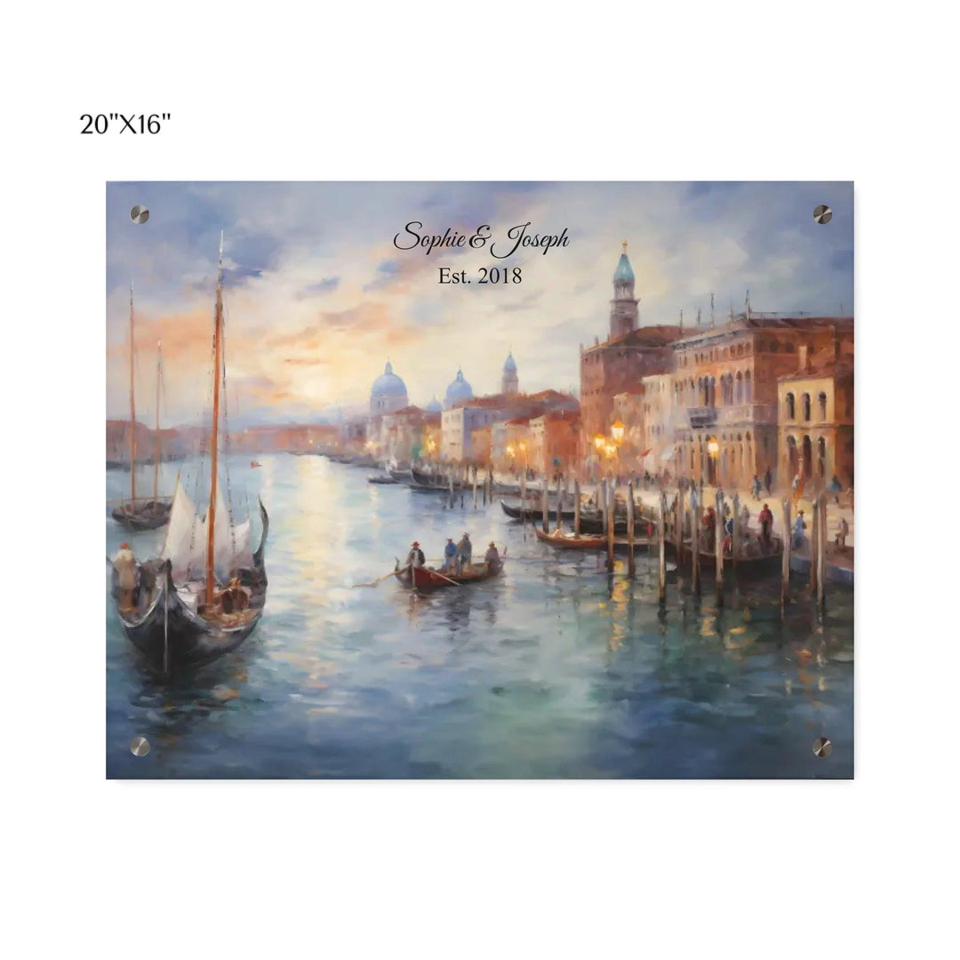 Custom Wall Art - Venice at Sunset Painting - ARTFULANE