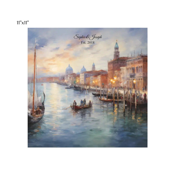 Custom Wall Art - Venice at Sunset Painting - ARTFULANE
