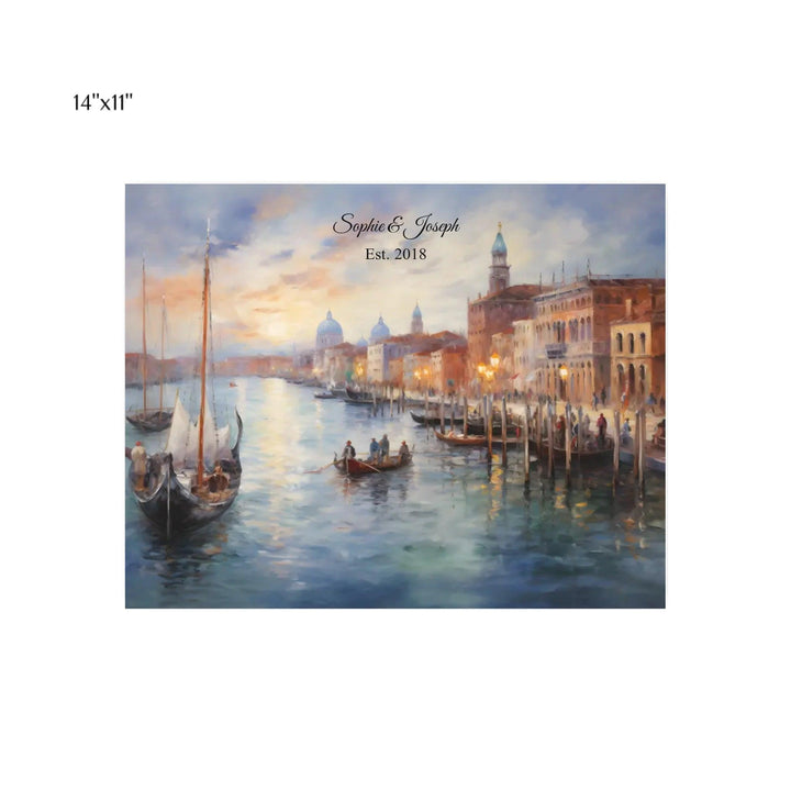 Custom Wall Art - Venice at Sunset Painting - ARTFULANE