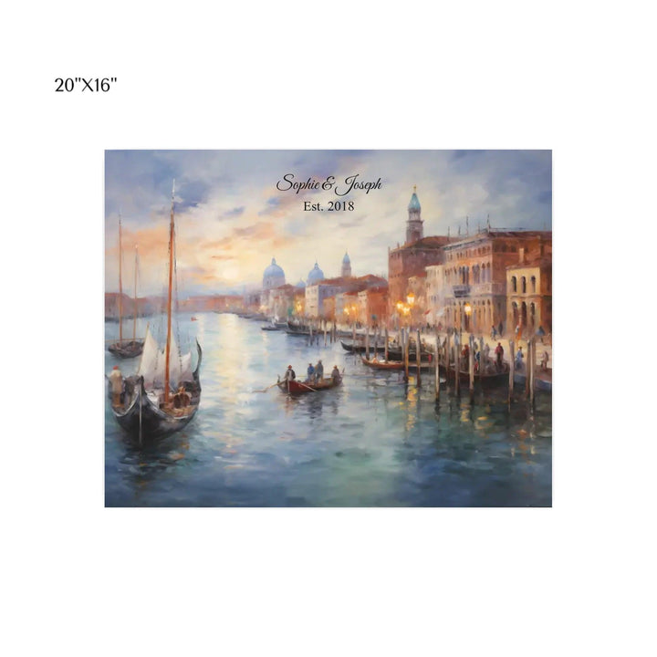 Custom Wall Art - Venice at Sunset Painting - ARTFULANE