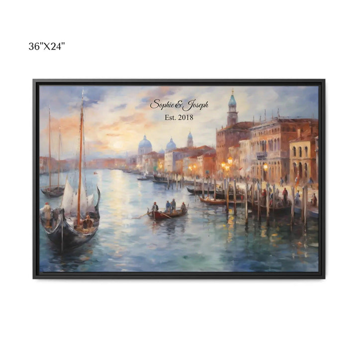 Custom Wall Art - Venice at Sunset Painting - ARTFULANE