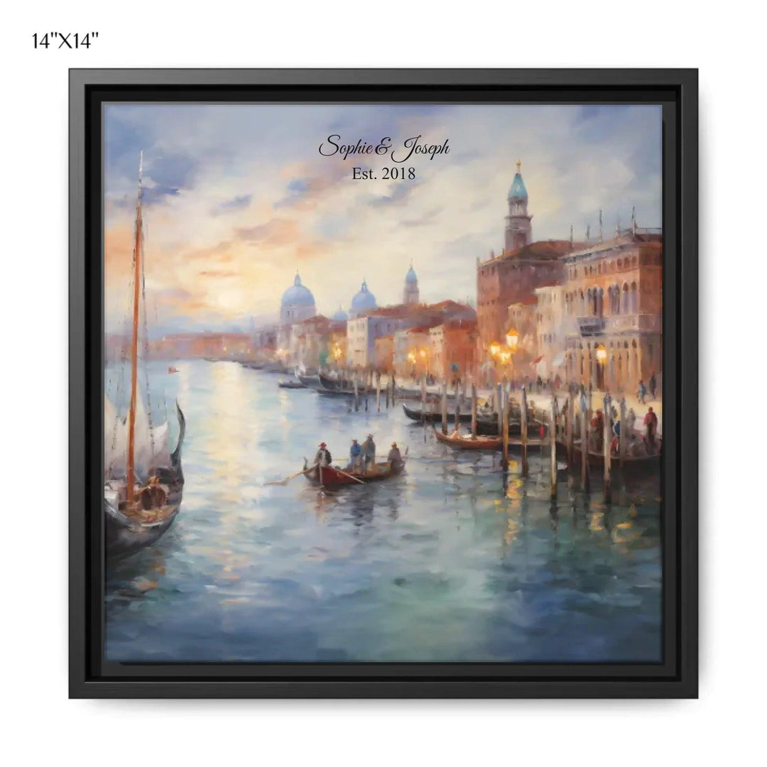 Custom Wall Art - Venice at Sunset Painting - ARTFULANE