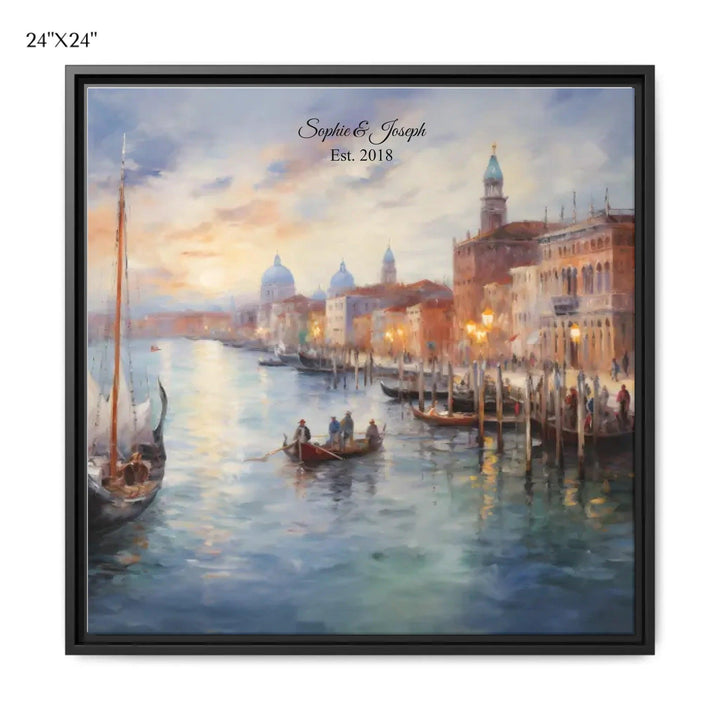Custom Wall Art - Venice at Sunset Painting - ARTFULANE