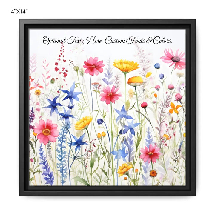 Custom Wall Art - Watercolor Wildflowers - ARTFULANE