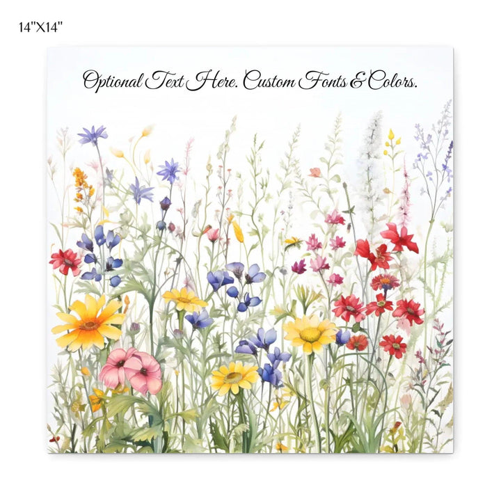 Custom Wall Art - Watercolor Wildflowers - ARTFULANE