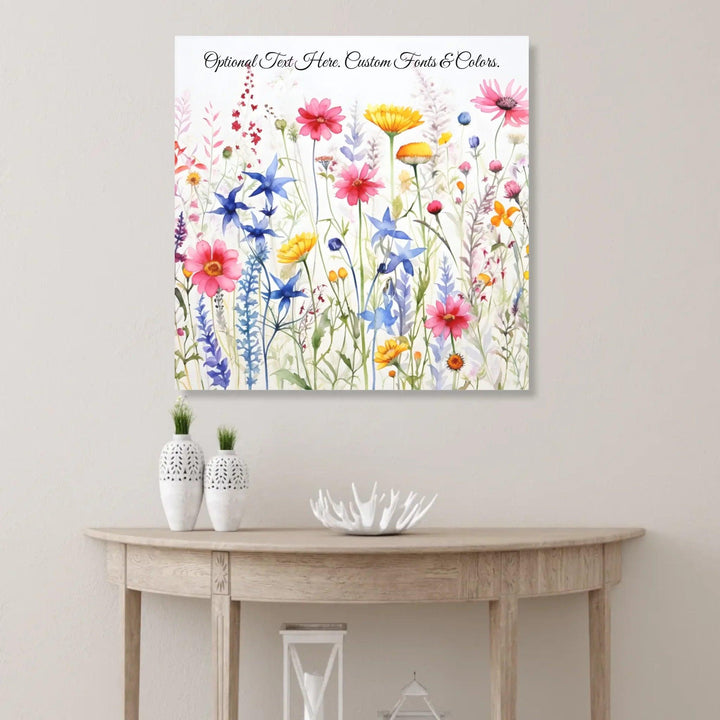 Custom Wall Art - Watercolor Wildflowers - ARTFULANE