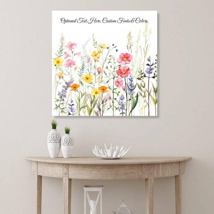 Custom Wall Art - Watercolor Wildflowers - ARTFULANE