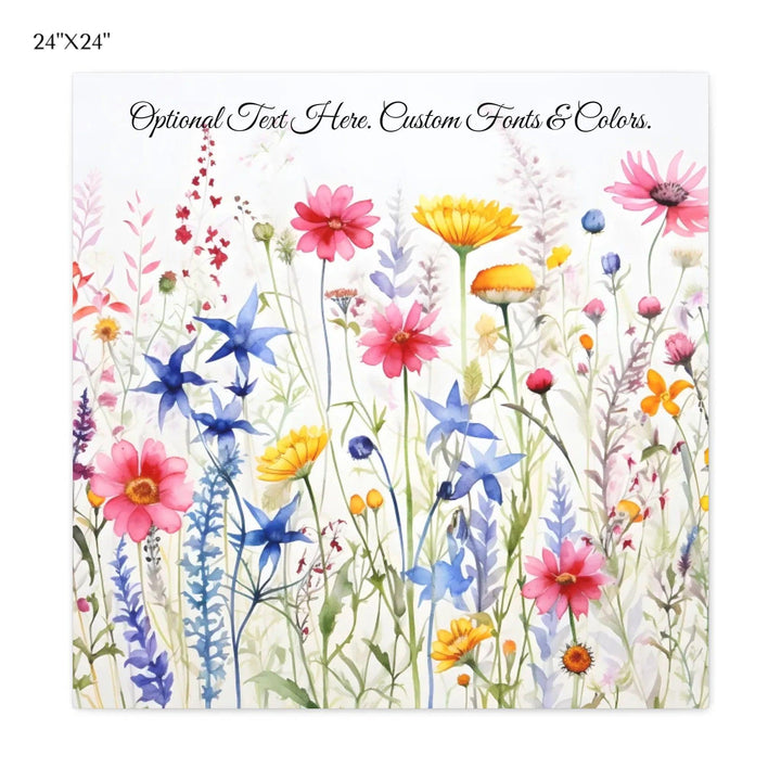 Custom Wall Art - Watercolor Wildflowers - ARTFULANE