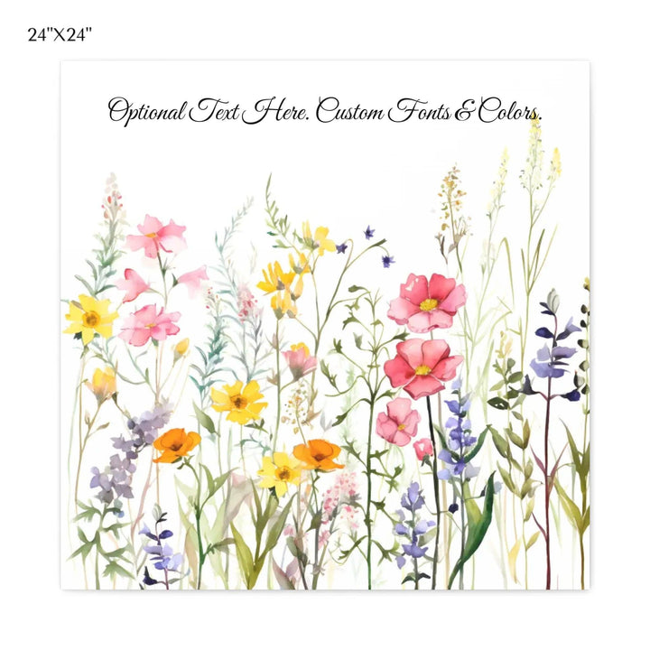 Custom Wall Art - Watercolor Wildflowers - ARTFULANE