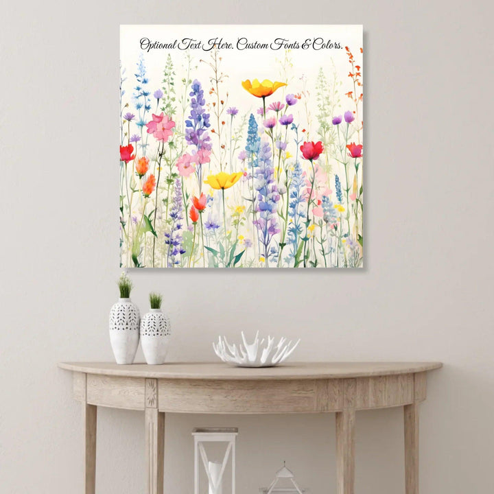 Custom Wall Art - Watercolor Wildflowers - ARTFULANE