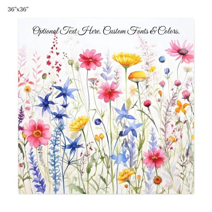 Custom Wall Art - Watercolor Wildflowers - ARTFULANE