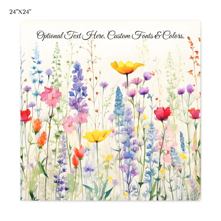 Custom Wall Art - Watercolor Wildflowers - ARTFULANE