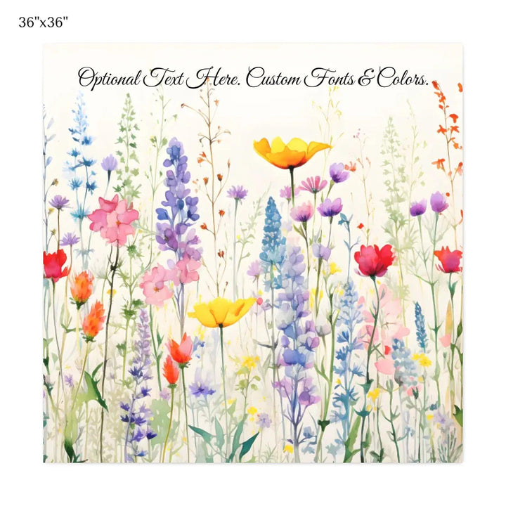 Custom Wall Art - Watercolor Wildflowers - ARTFULANE