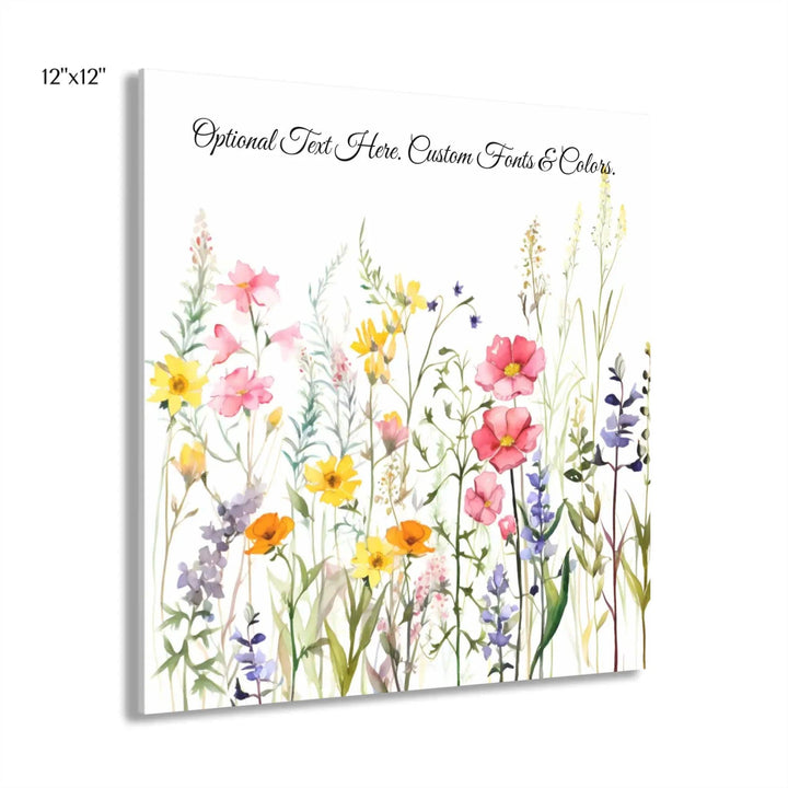 Custom Wall Art - Watercolor Wildflowers - ARTFULANE