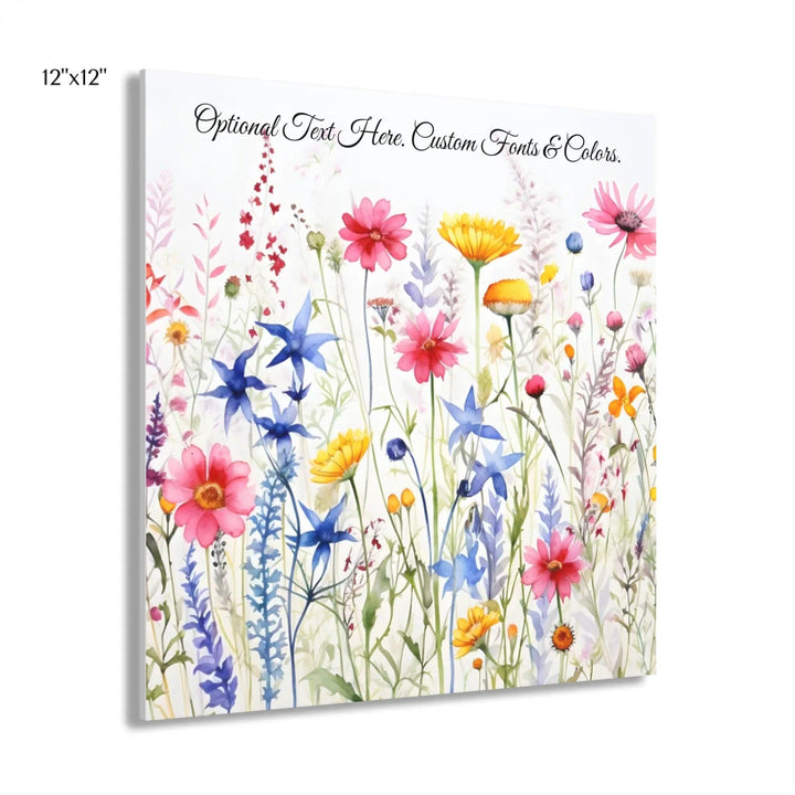 Custom Wall Art - Watercolor Wildflowers - ARTFULANE