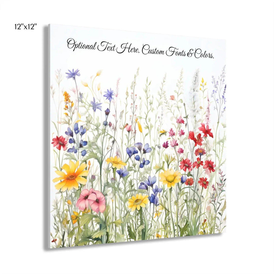 Custom Wall Art - Watercolor Wildflowers - ARTFULANE