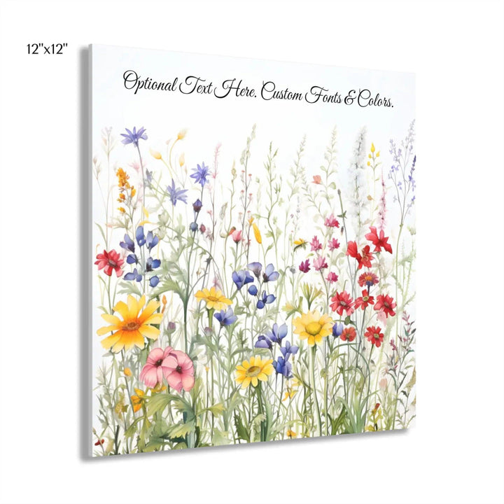 Custom Wall Art - Watercolor Wildflowers - ARTFULANE