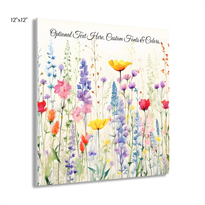 Custom Wall Art - Watercolor Wildflowers - ARTFULANE
