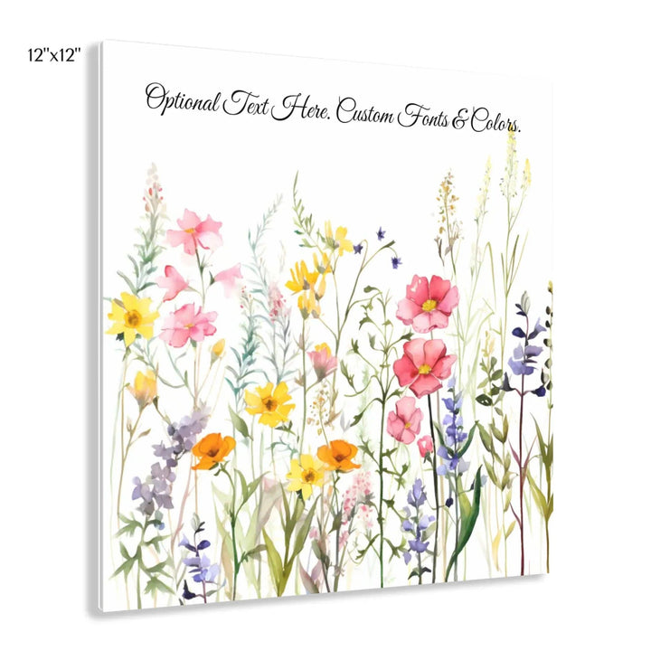 Custom Wall Art - Watercolor Wildflowers - ARTFULANE